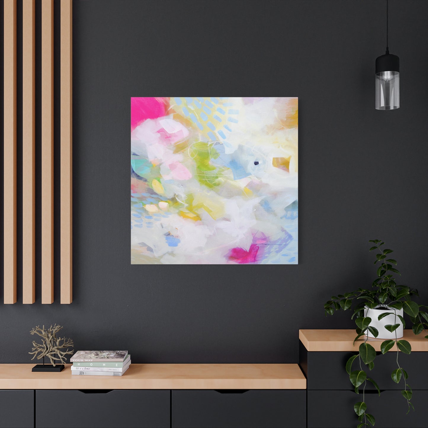 Pastel Abstract Canvas Wall Art Print - Candy