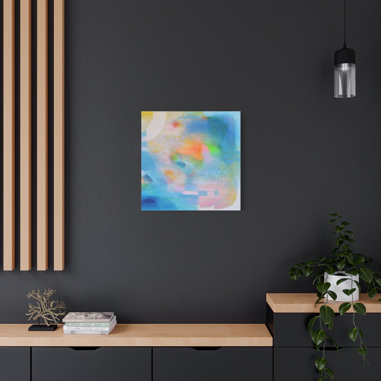 Blue Abstract Canvas Art Print