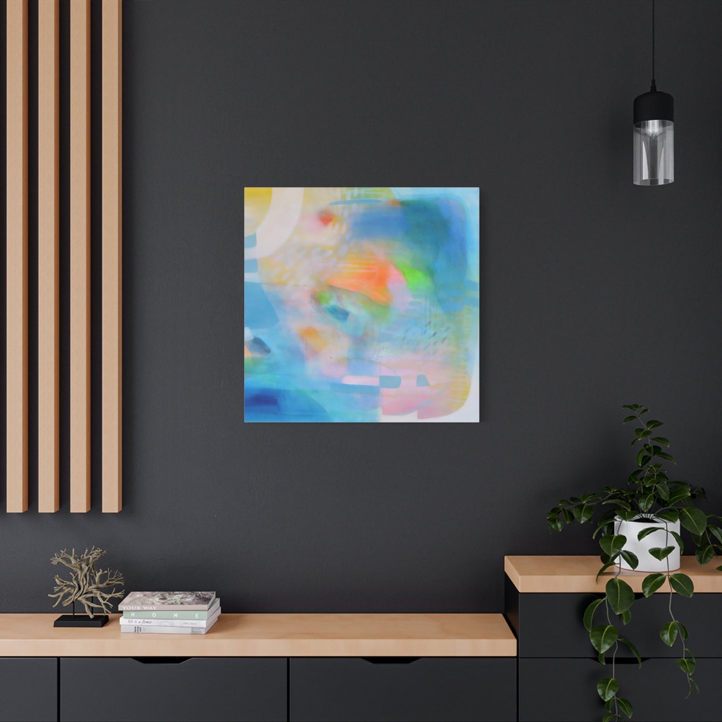 Blue Abstract Canvas Art Print