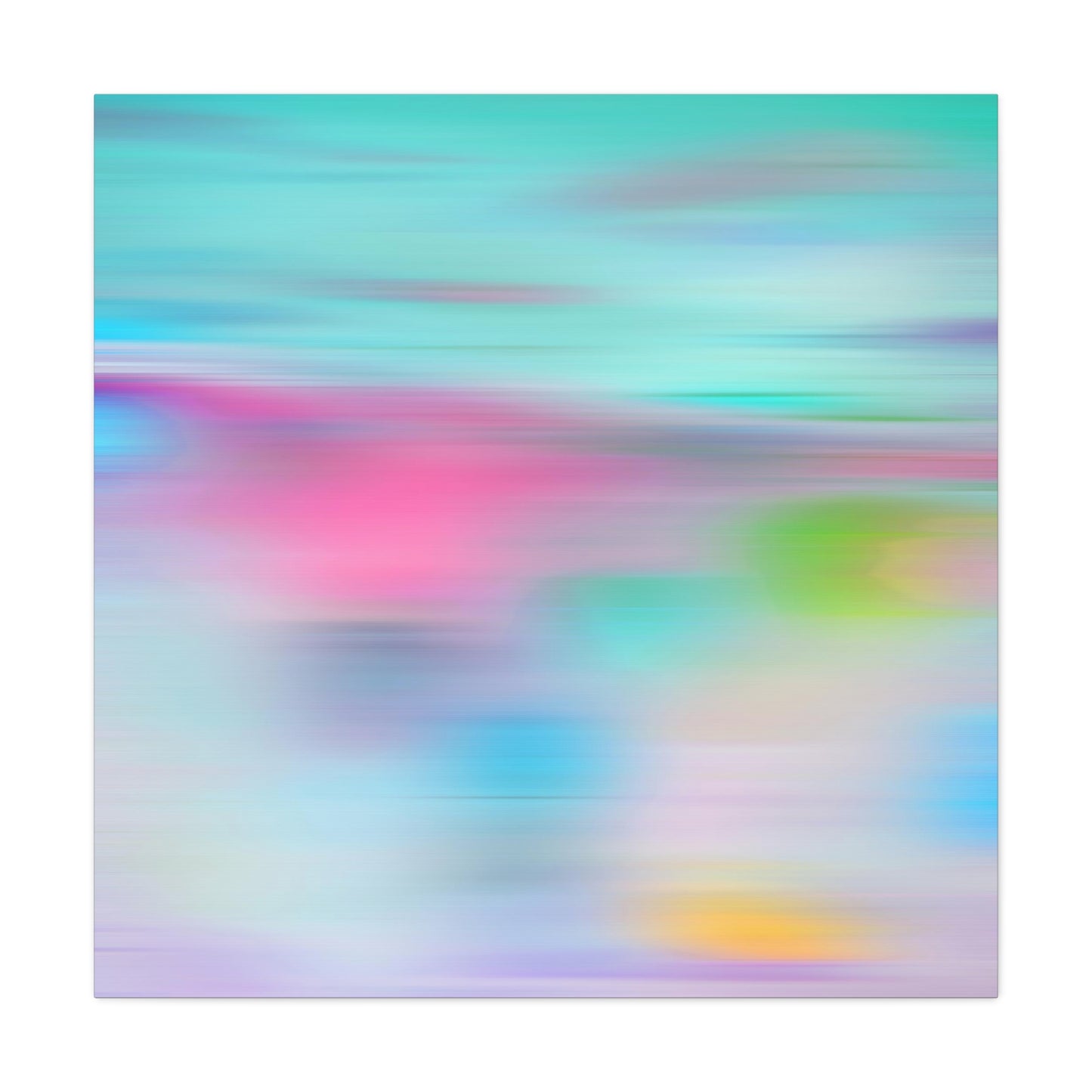 Pink Blue Abstract Landscape Canvas