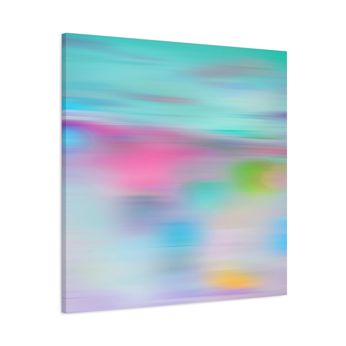 Pink Blue Abstract Landscape Canvas