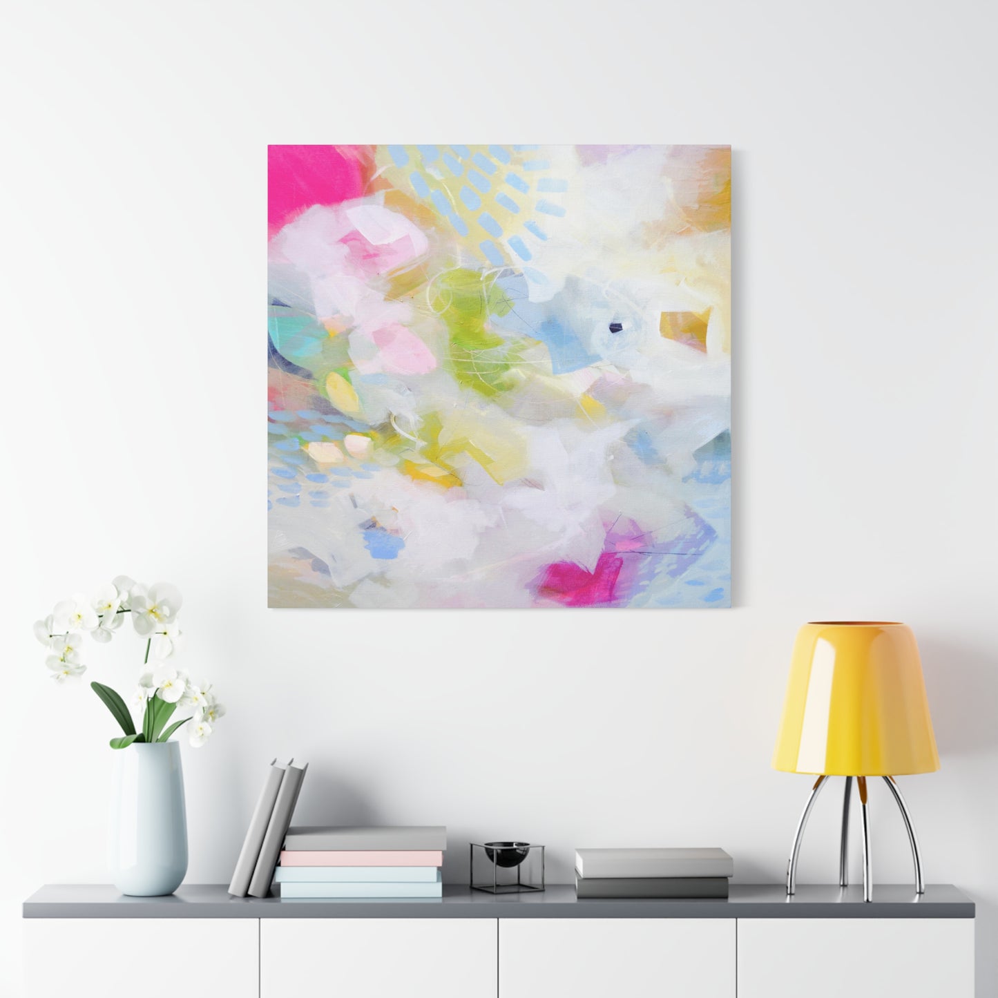 Pastel Abstract Canvas Wall Art Print - Candy