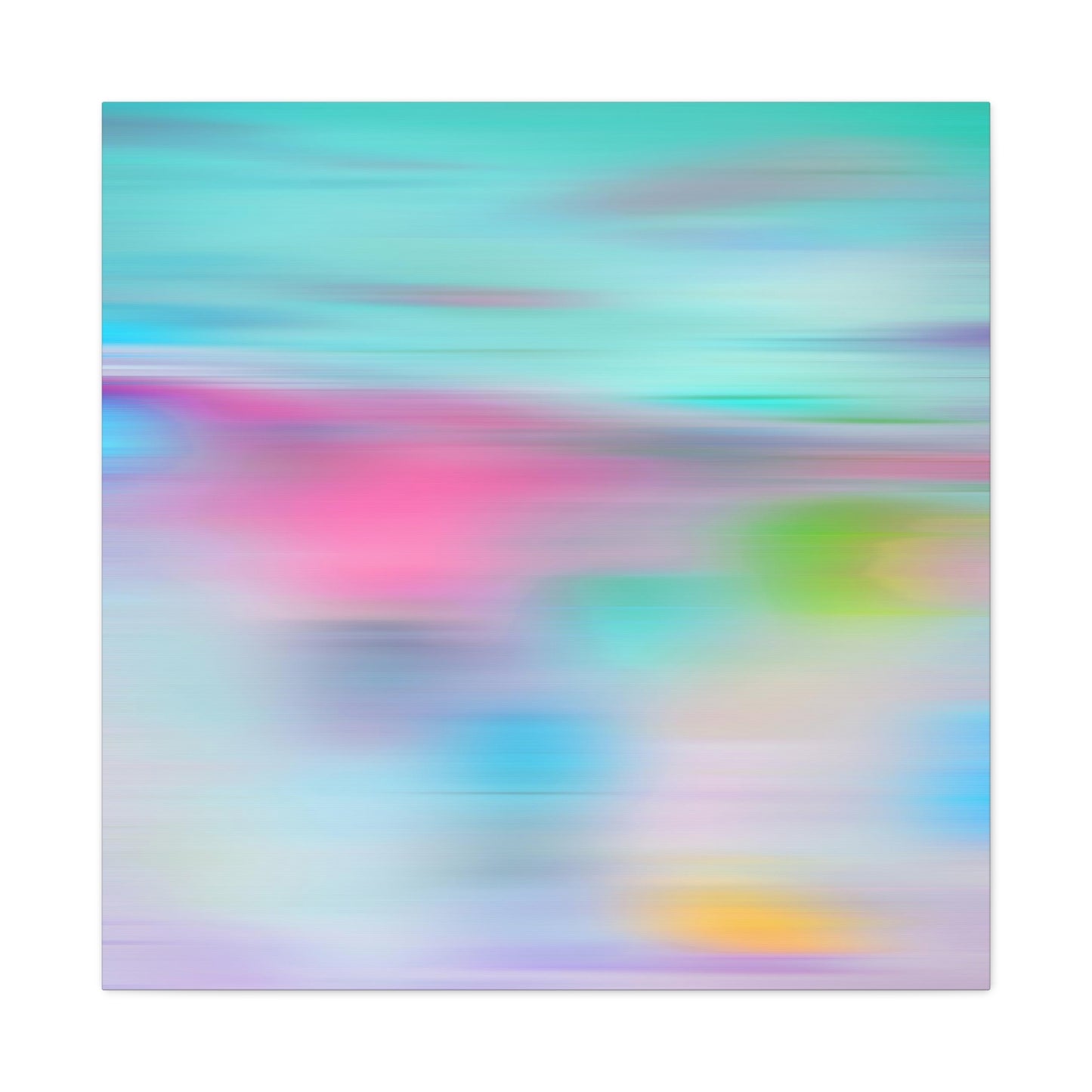 Pink Blue Abstract Landscape Canvas