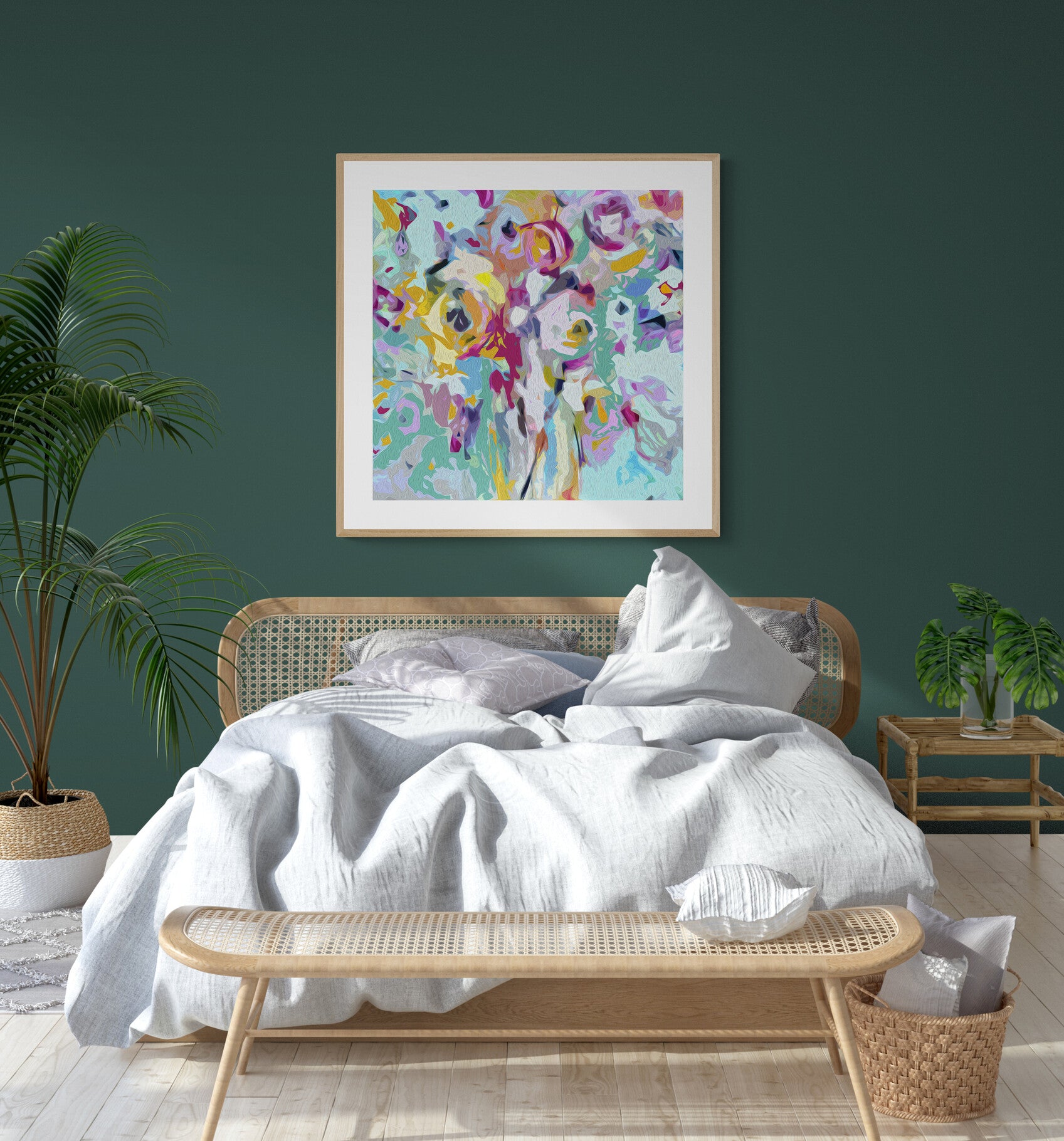 colourful abstract floral art