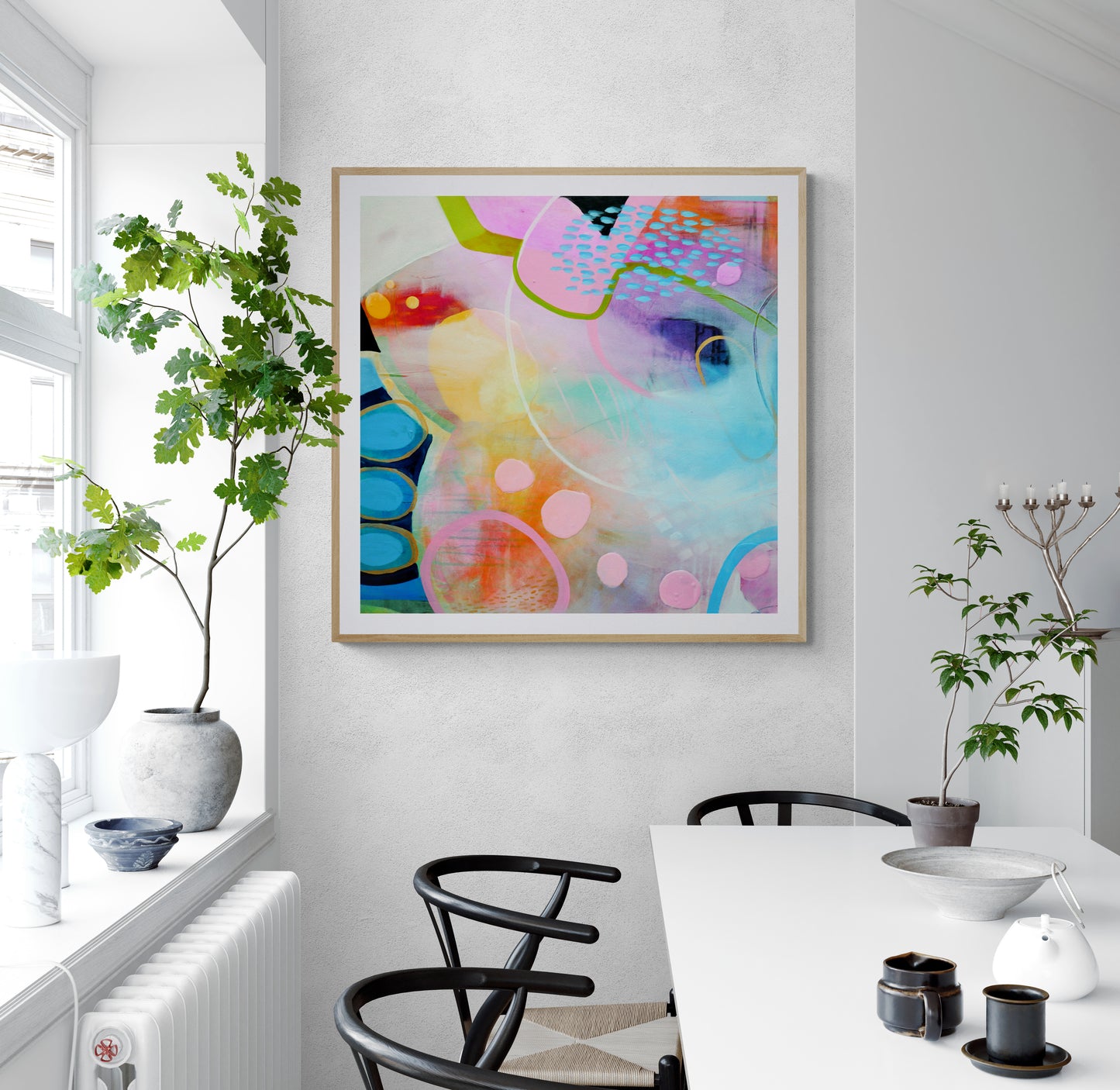 Large Bold Abstract Art Print on Stretched Canvas or Fine Art Paper - Various Sizes