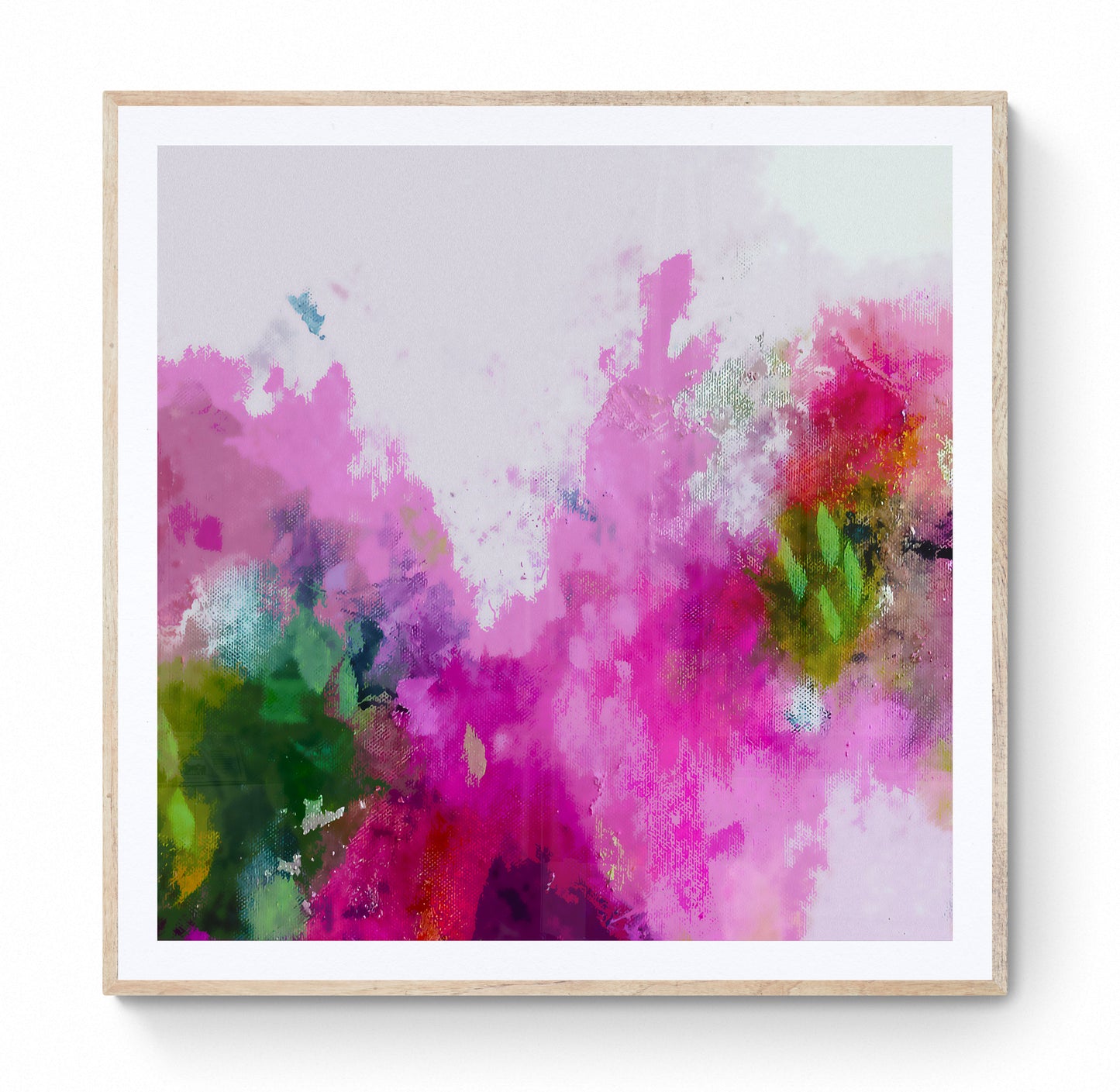 Pink Abstract Art Giclee Print on Stretched Canvas or Fine Art Paper - Various Sizes