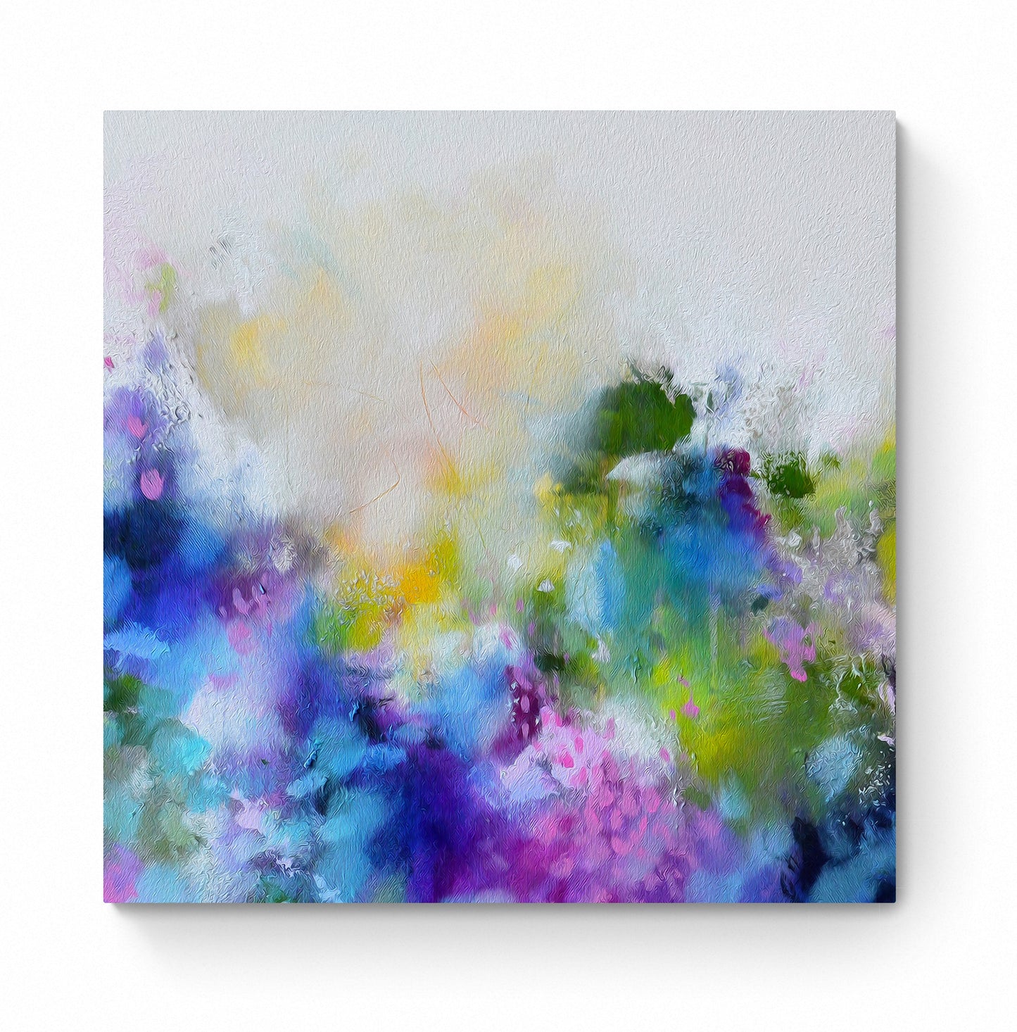 Blue and Purple Abstract Art Giclee Print on Stretched Canvas or Fine Art Paper - Various Sizes