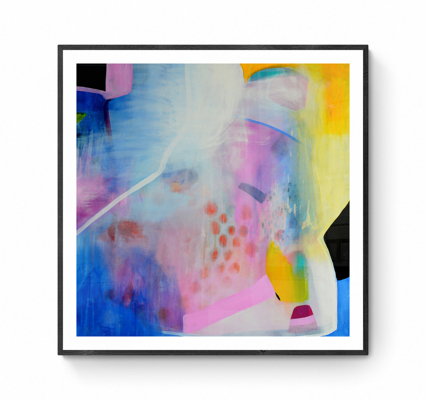 Large Colourful Abstract Art Print on Stretched Canvas or Fine Art Paper - Various Sizes