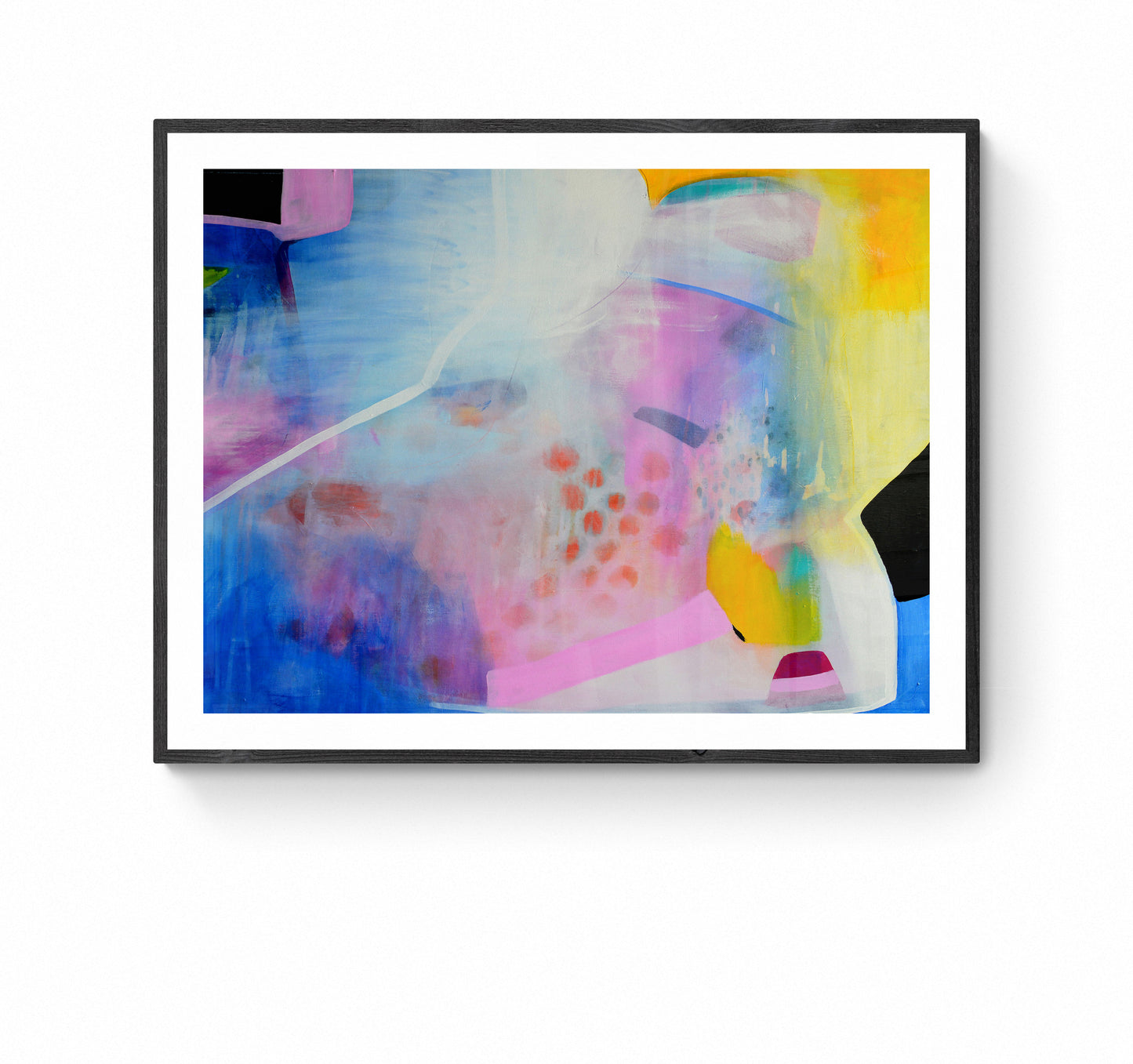 Large Colourful Abstract Art Print on Stretched Canvas or Fine Art Paper - Various Sizes