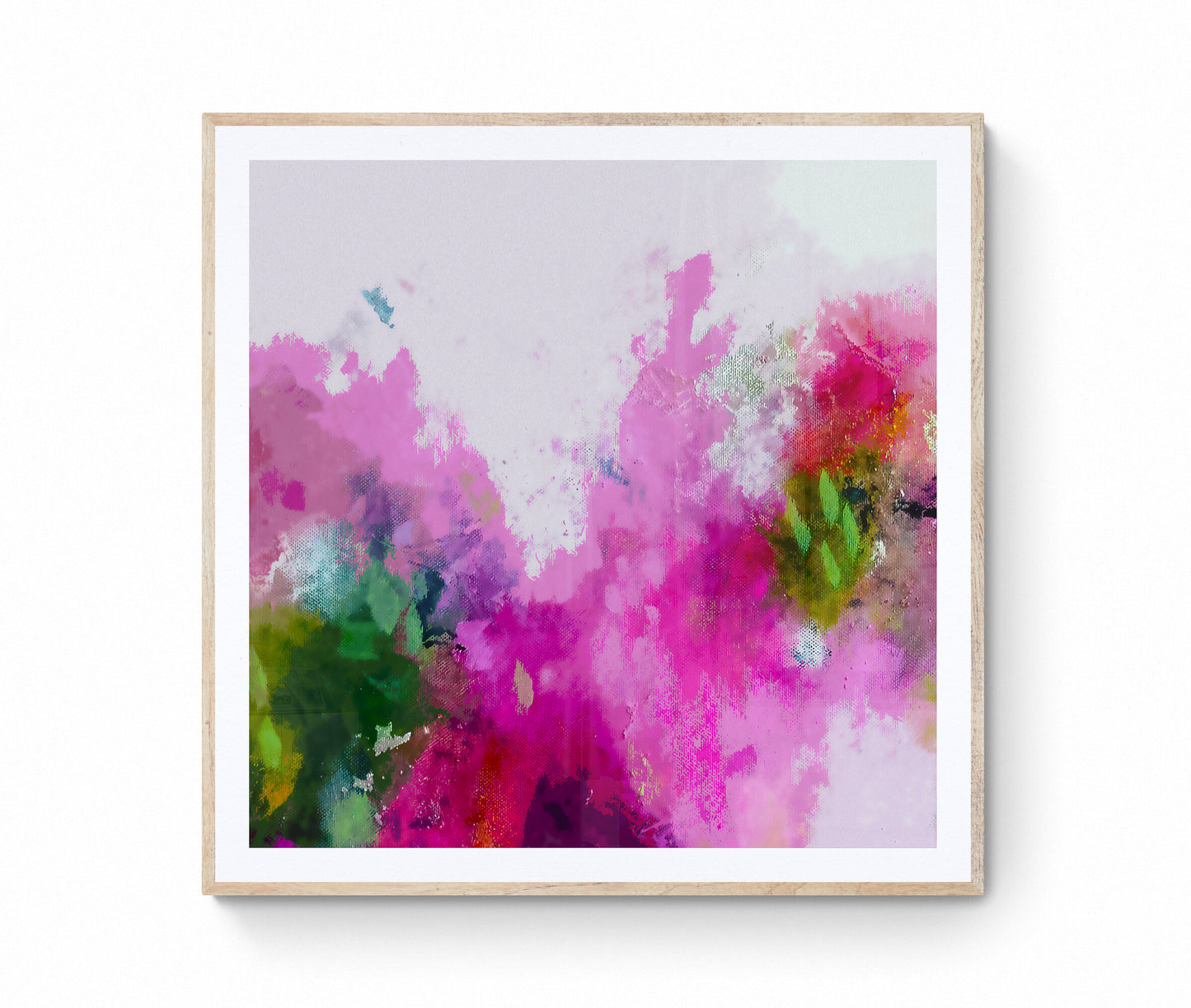 Pink Abstract Art Giclee Print on Stretched Canvas or Fine Art Paper - Various Sizes