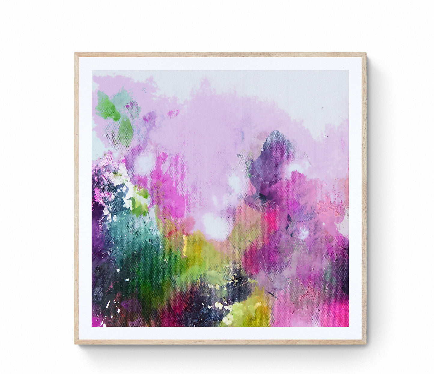 Abstract Pink and Purple Art Giclee Print on Stretched Canvas or Fine Art Paper - Various Sizes