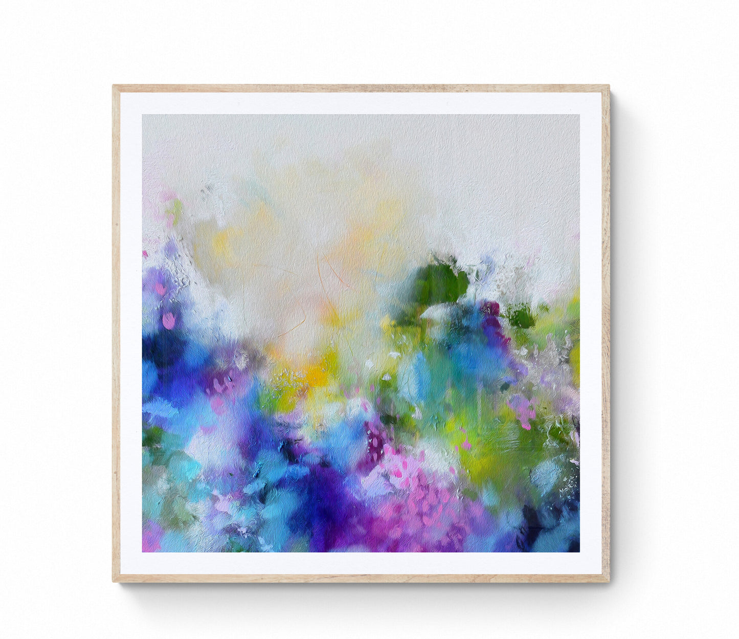 Blue and Purple Abstract Art Giclee Print on Stretched Canvas or Fine Art Paper - Various Sizes