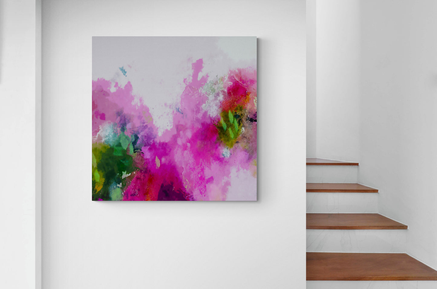 Pink Abstract Art Giclee Print on Stretched Canvas or Fine Art Paper - Various Sizes