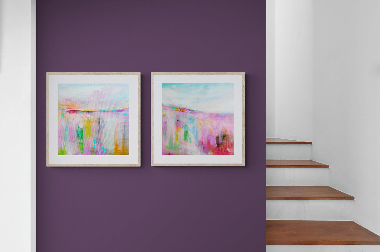 Colourful Landscape Wall Art Print on Stretched Canvas or Fine Art Paper