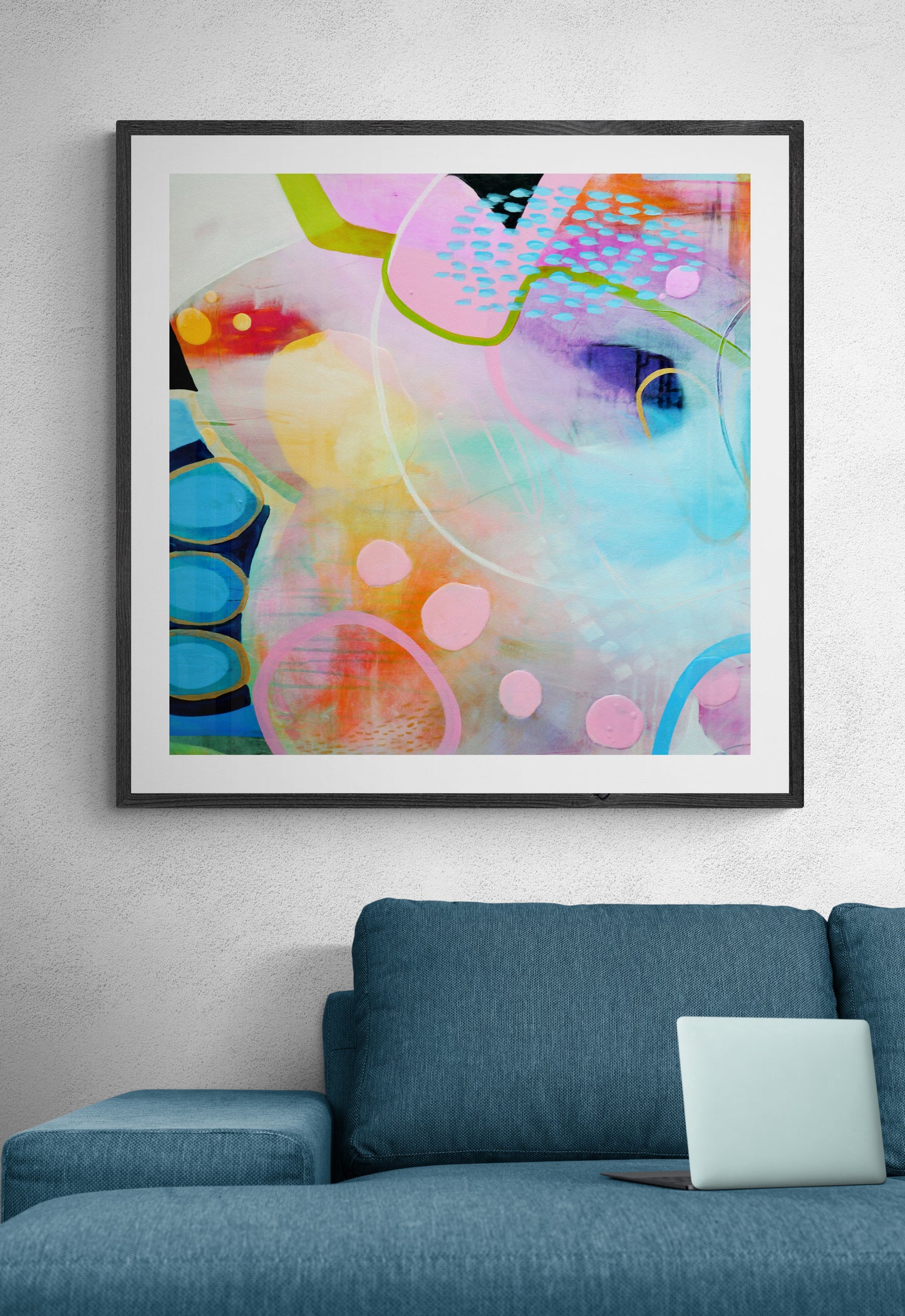 Large Bold Abstract Art Print on Stretched Canvas or Fine Art Paper - Various Sizes