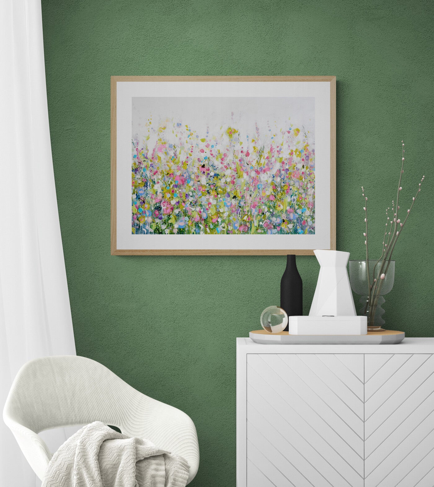 pretty floral meadow art