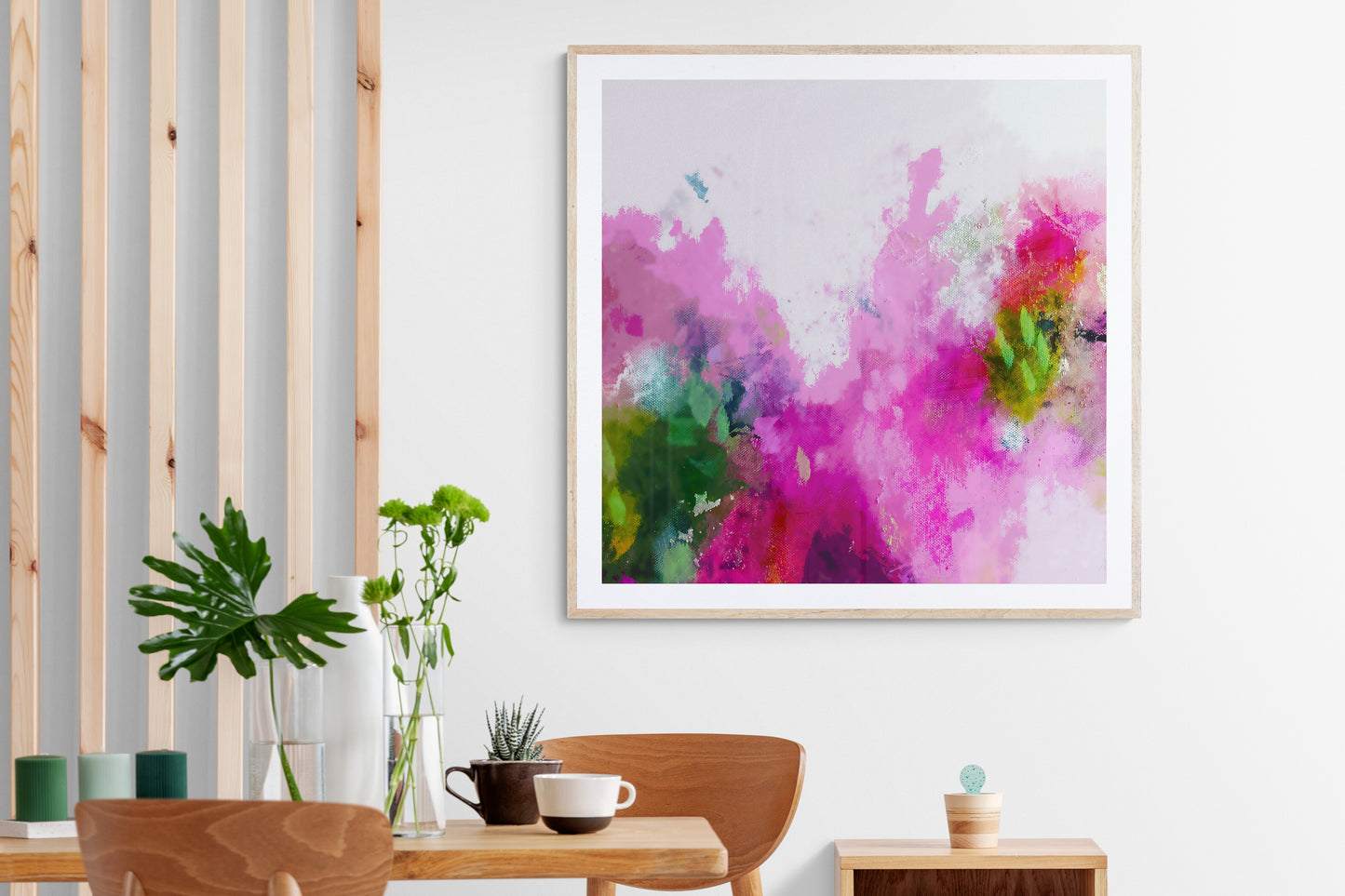 Pink Abstract Art Giclee Print on Stretched Canvas or Fine Art Paper - Various Sizes