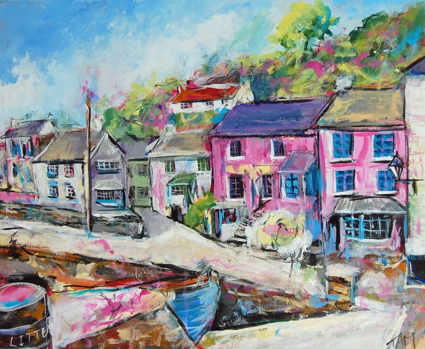 Sunny Day In Polperro - Original Painting
