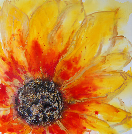 Abstract Sunflower - Original Painting