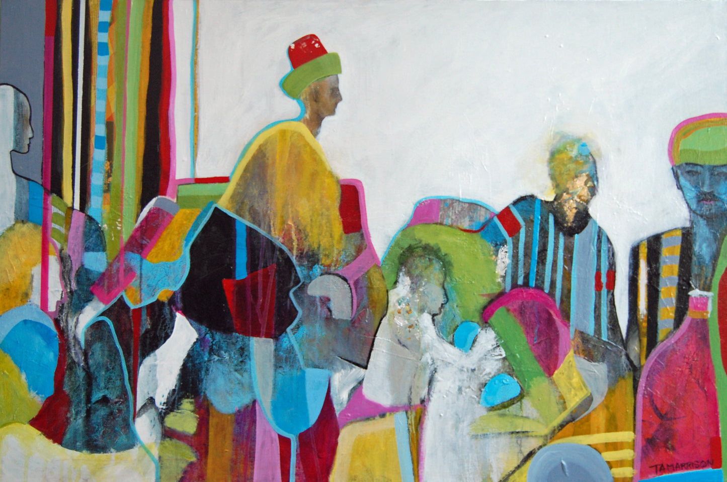 Contrary To Initial Intentions - Original Abstract Figurative Painting