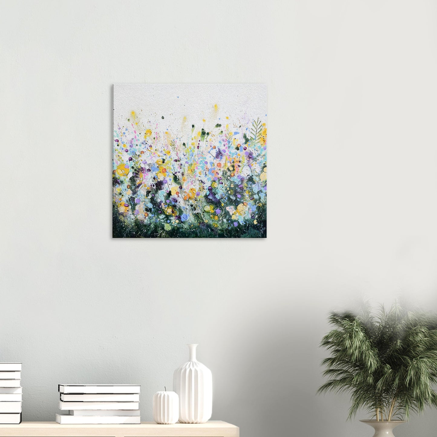 August Afternoon Impressionist Floral Meadow Canvas