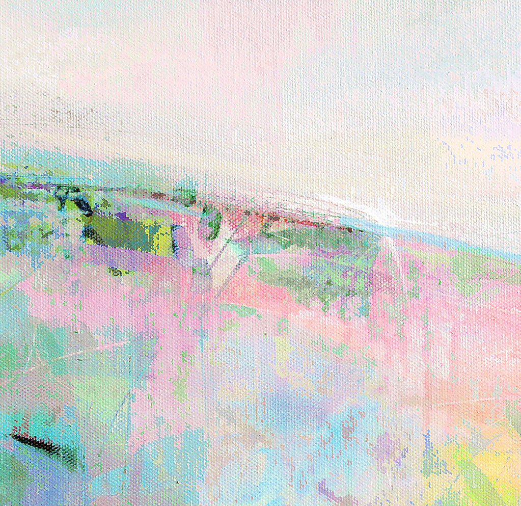 Pastel Abstract Landscape Wall Art Print on Stretched Canvas or Fine Art Paper