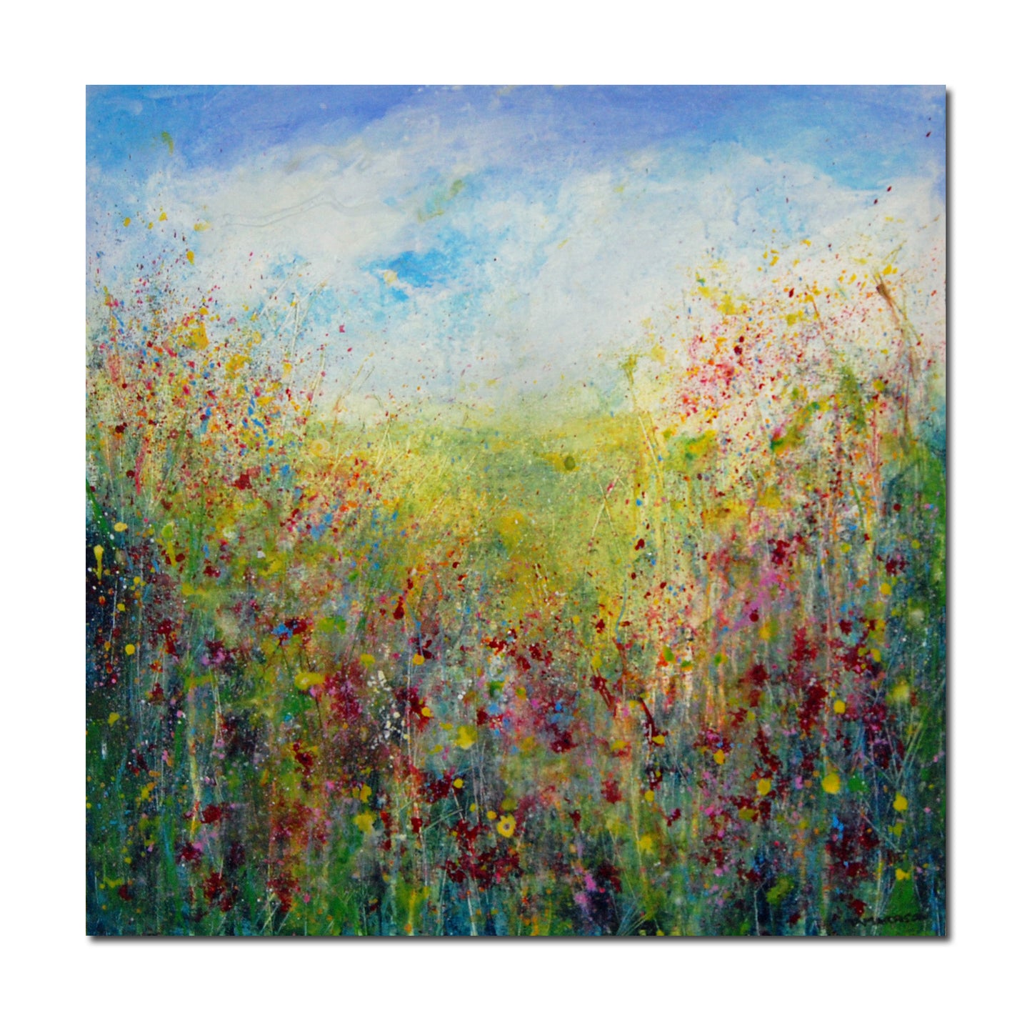Through The Hedgerow - Original Abstract Landscape Painting