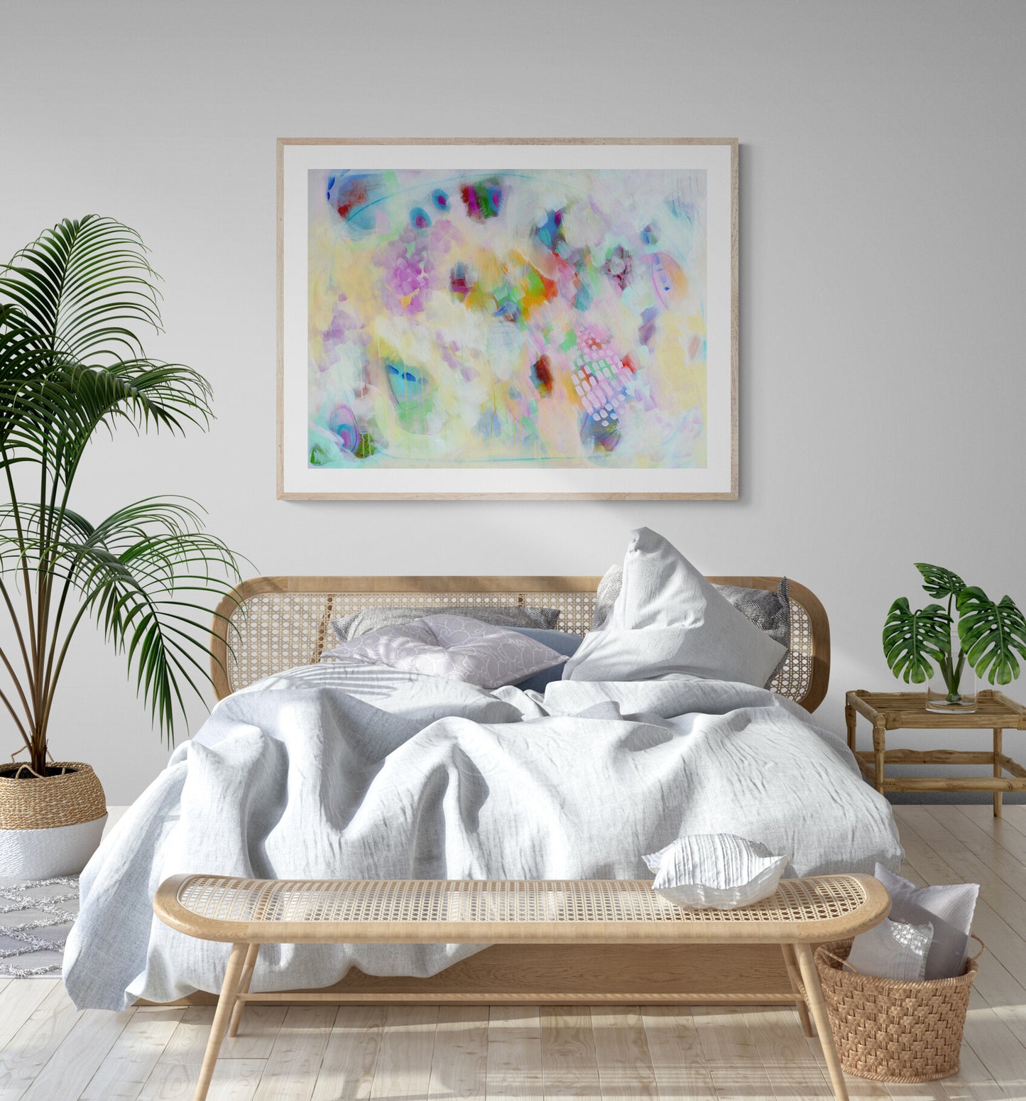 Pastel Colours Abstract Art Giclee Print on Stretched Canvas or Fine Art Paper - IL23