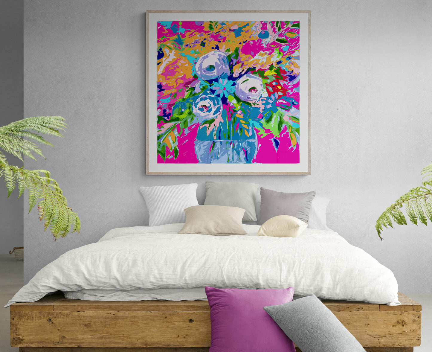 large floral wall art