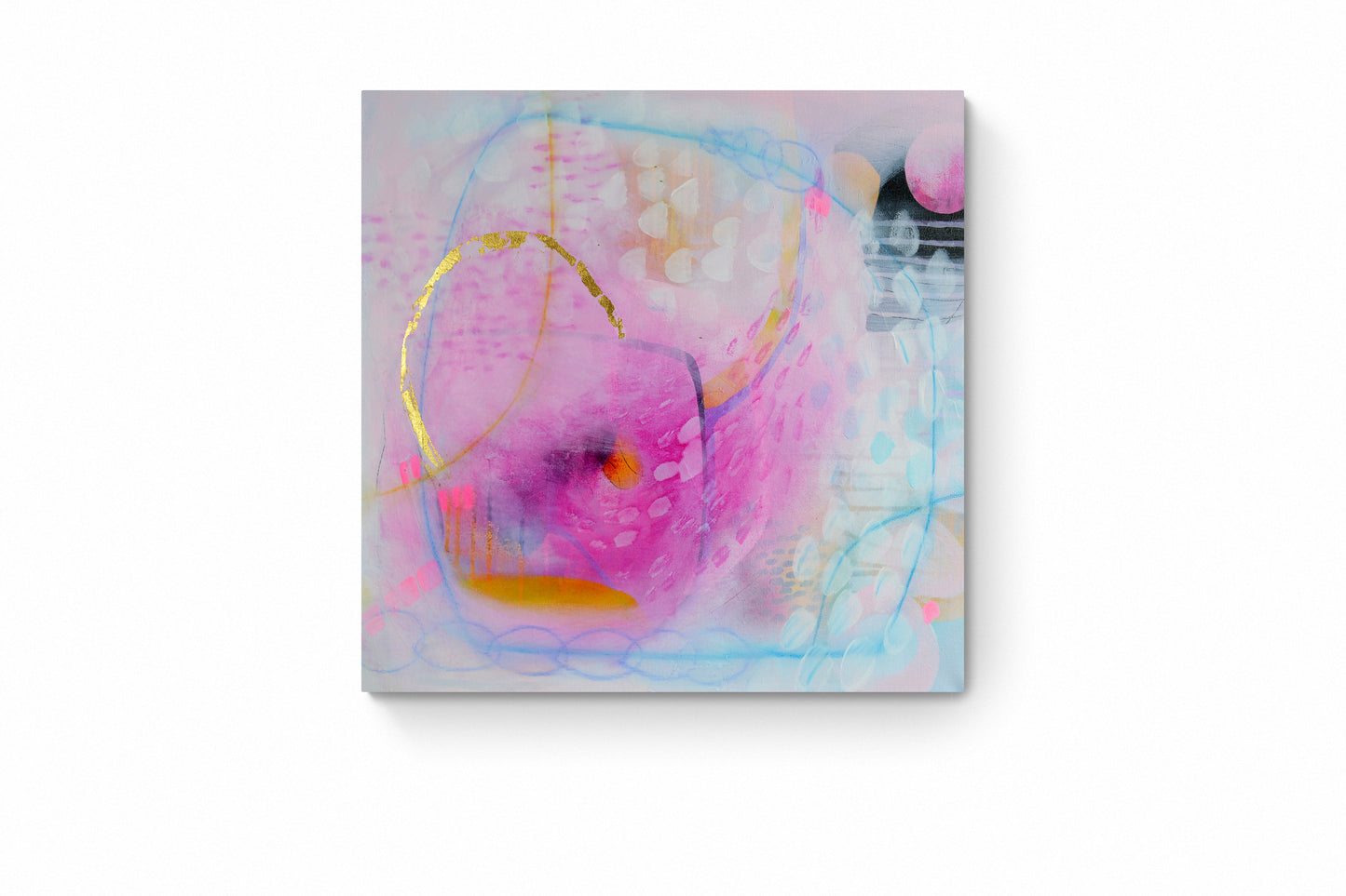Blue and Pink Abstract Art Giclee Print on Stretched Canvas or Fine Art Paper - Various Sizes