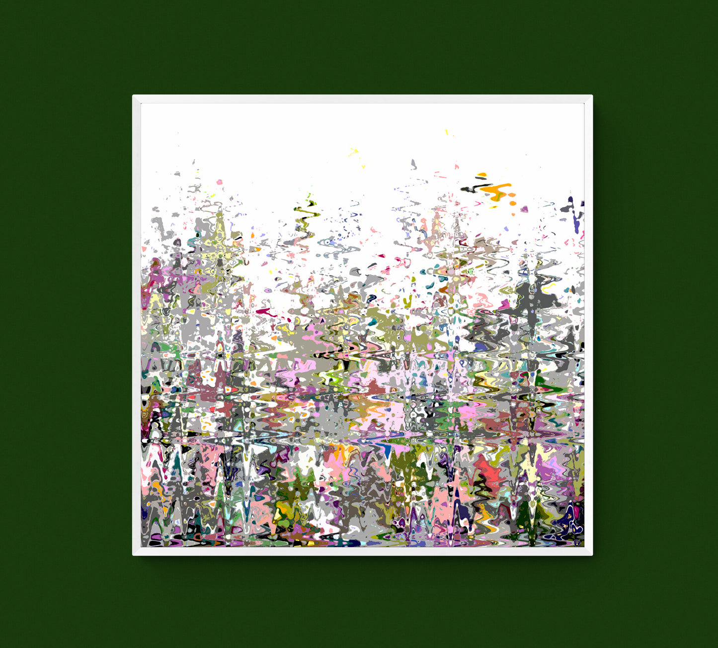 Multicoloured Wavy Abstract Art Giclee Print on Stretched Canvas or Fine Art Paper - Various Sizes