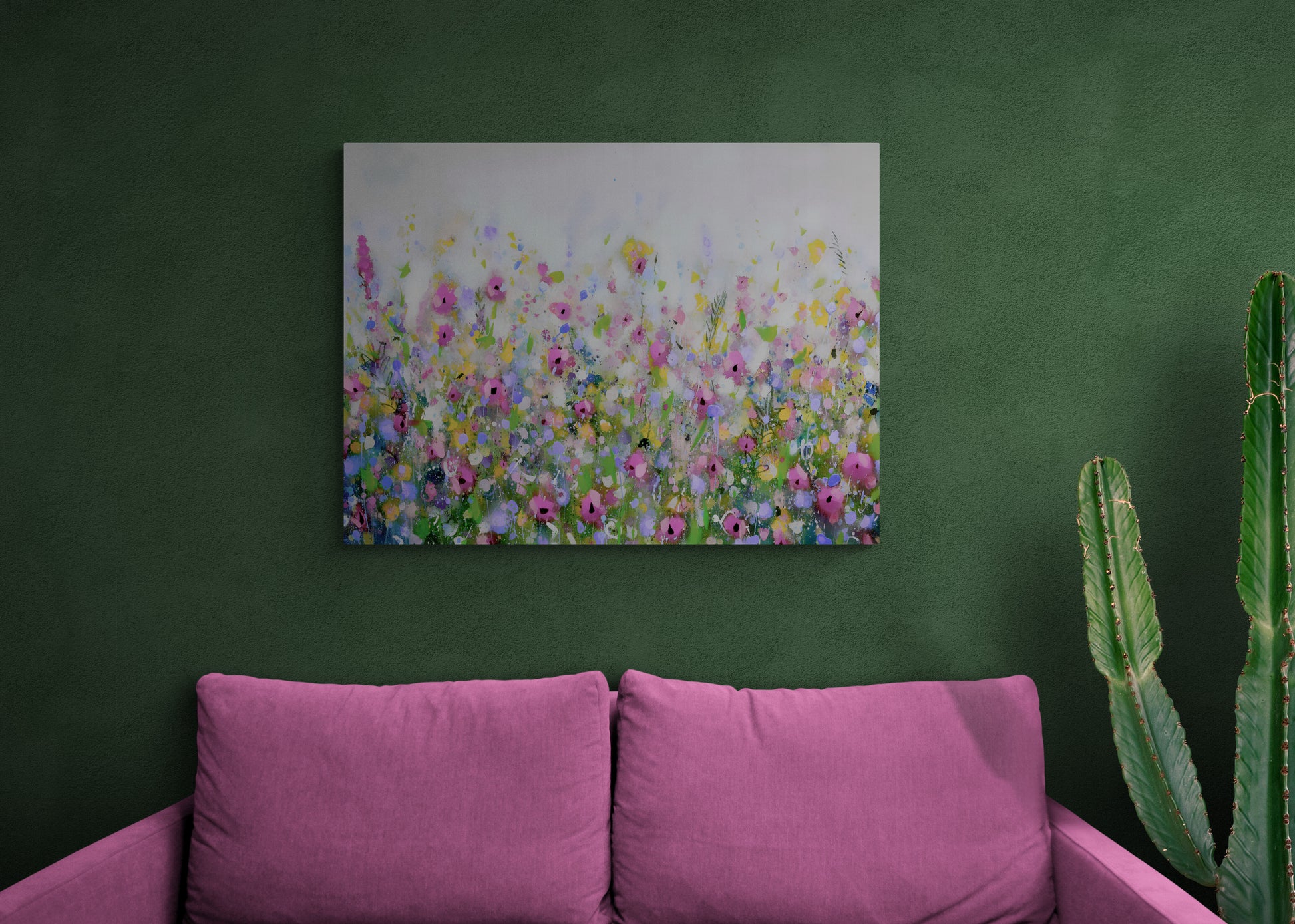 colourful floral canvas print