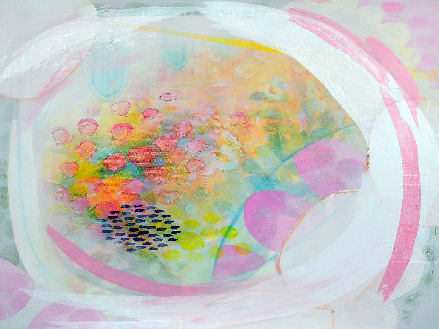 Pink Abstract Art Giclee Print on Stretched Canvas or Fine Art Paper - IL15