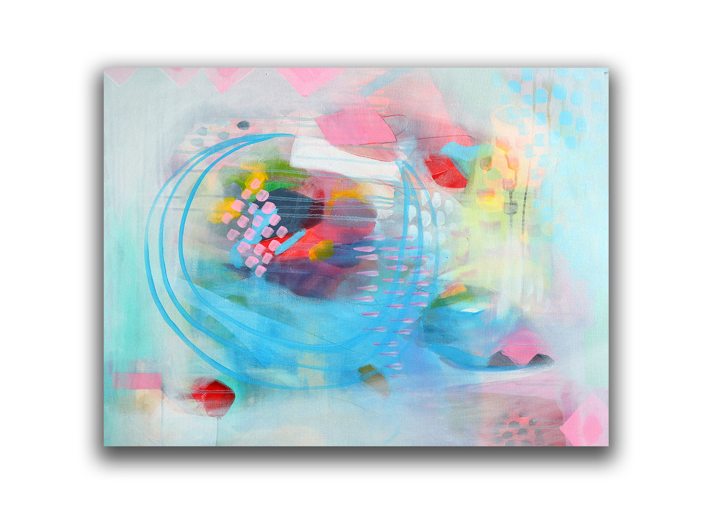 Blue Abstract Art Giclee Print on Stretched Canvas or Fine Art Paper - Various Sizes