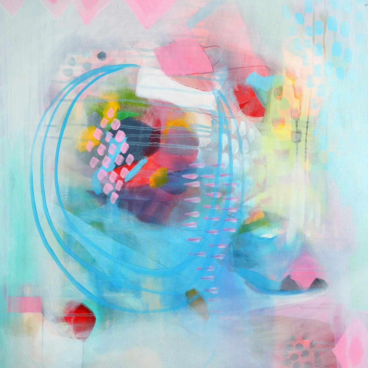 Blue Abstract Art Giclee Print on Stretched Canvas or Fine Art Paper - Various Sizes