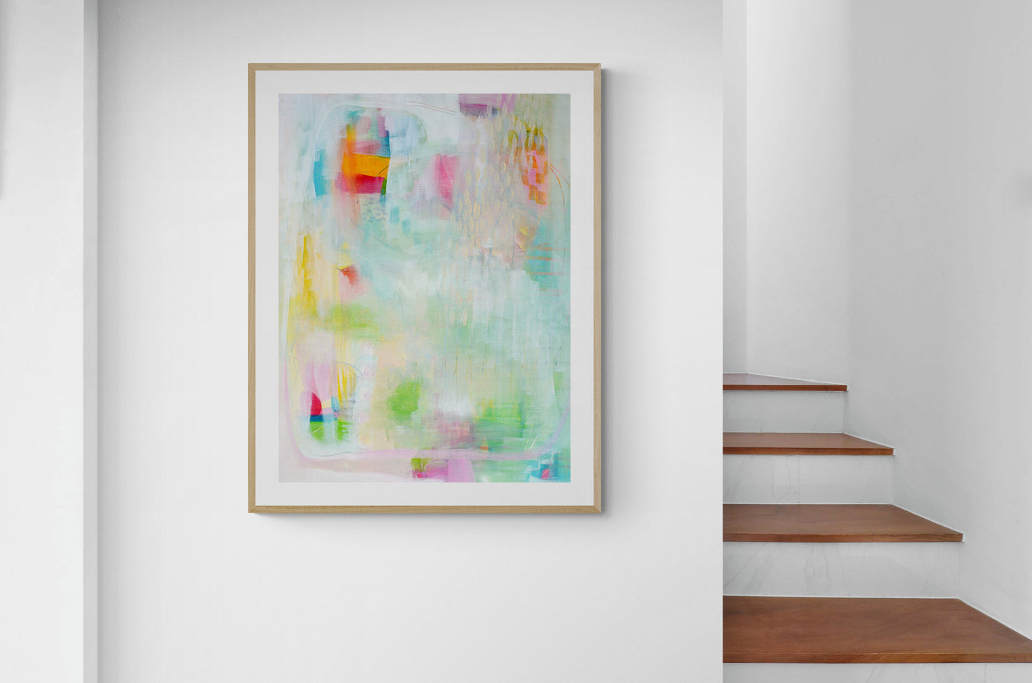 Green Abstract Art Giclee Print on Stretched Canvas or Fine Art Paper - IL7
