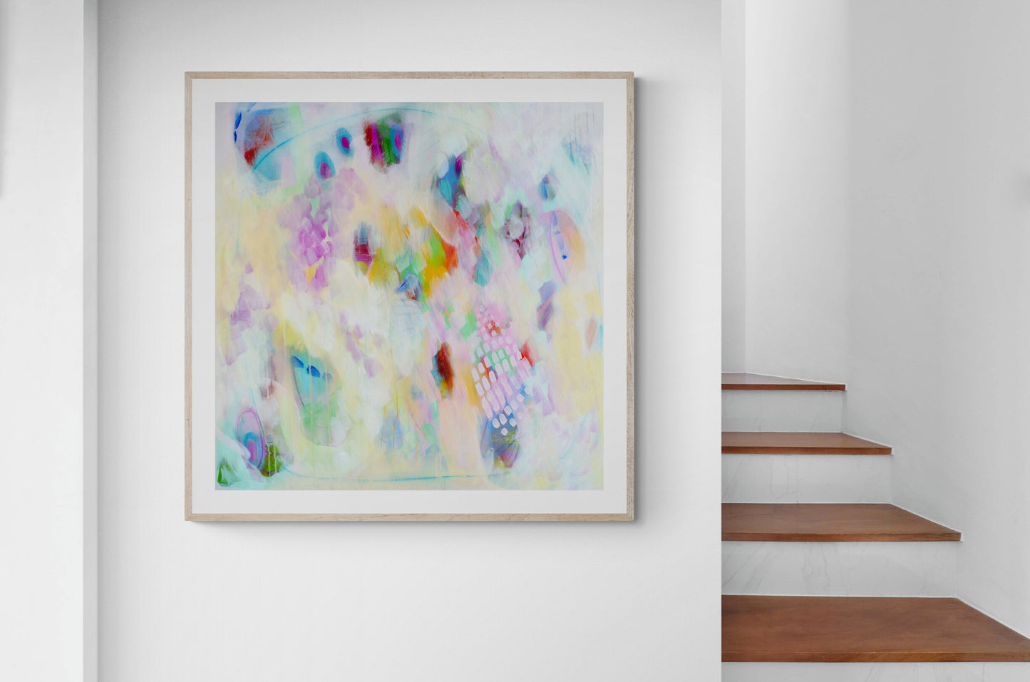 Pastel Colours Abstract Art Giclee Print on Stretched Canvas or Fine Art Paper - IL23