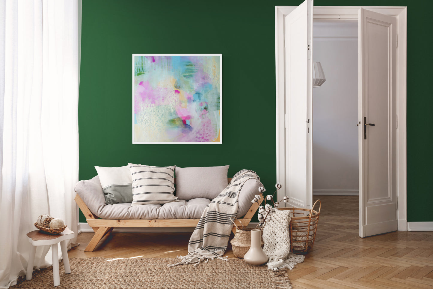 Vibrant Abstract Art Giclee Print on Stretched Canvas or Fine Art Paper - IL20