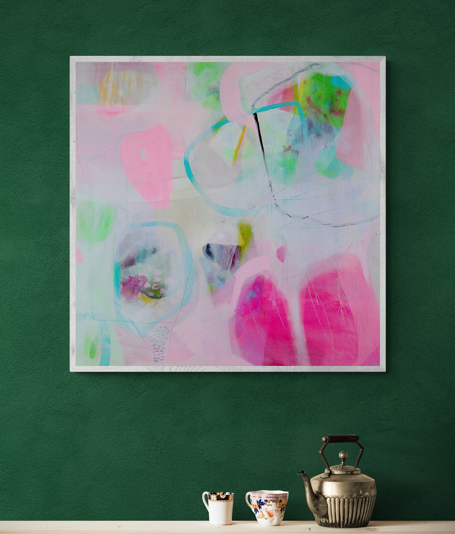 Pink Abstract Art Giclee Print on Stretched Canvas or Fine Art Paper - IL22