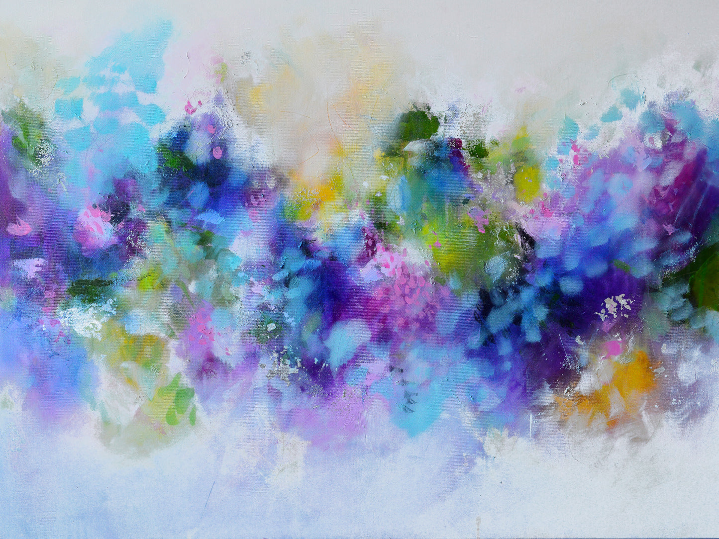 Blue Flow - Colourful Abstract Art Giclee Print on Stretched Canvas or Fine Art Paper