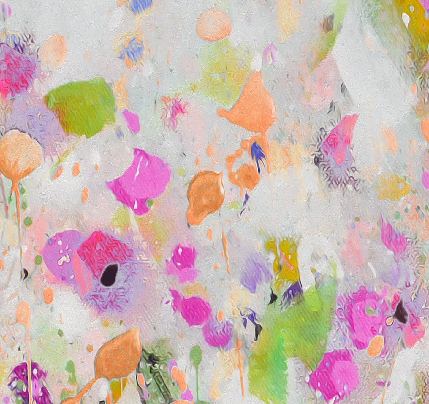 Pink and Orange Floral Meadow