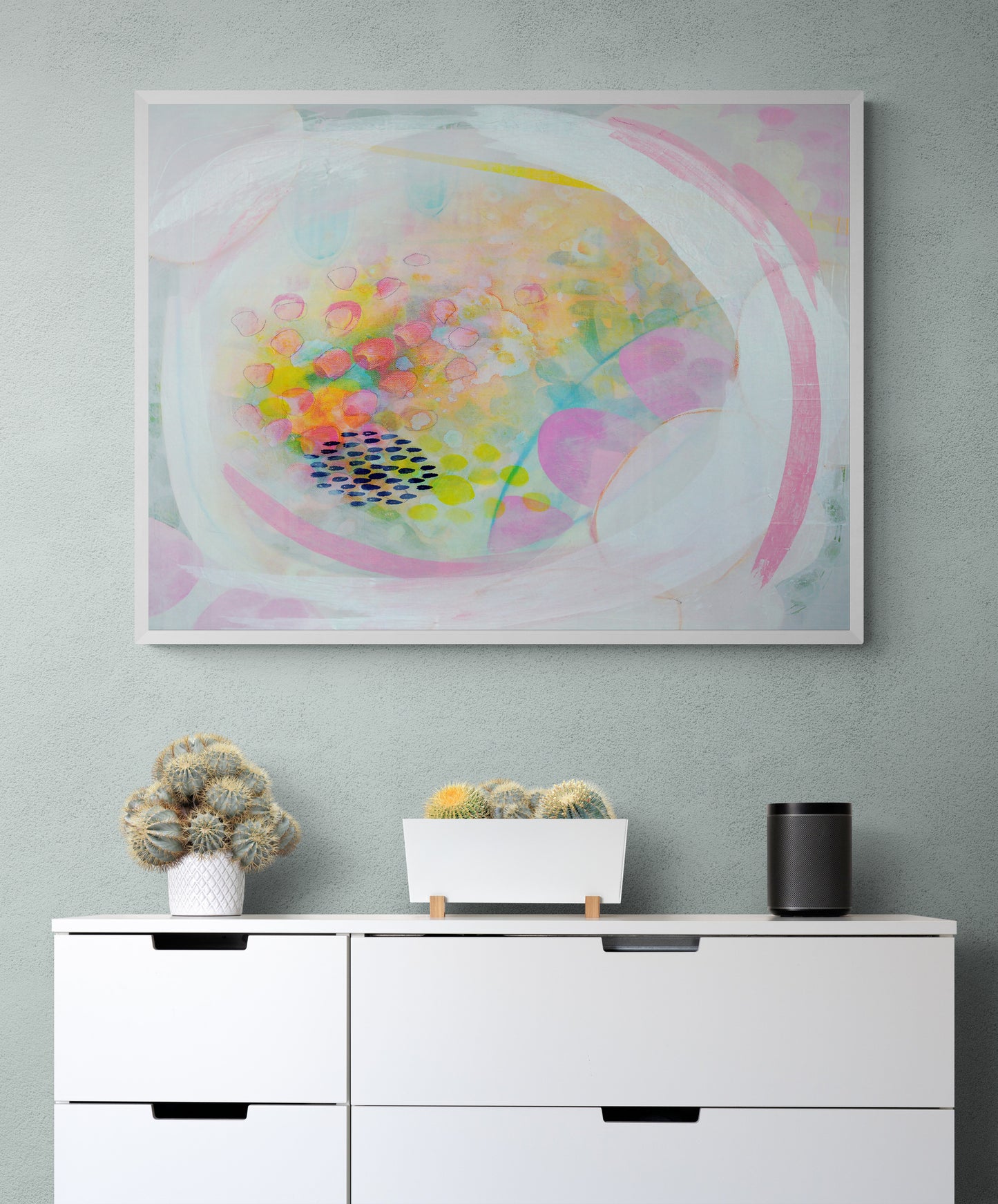 Pink Abstract Art Giclee Print on Stretched Canvas or Fine Art Paper - IL15
