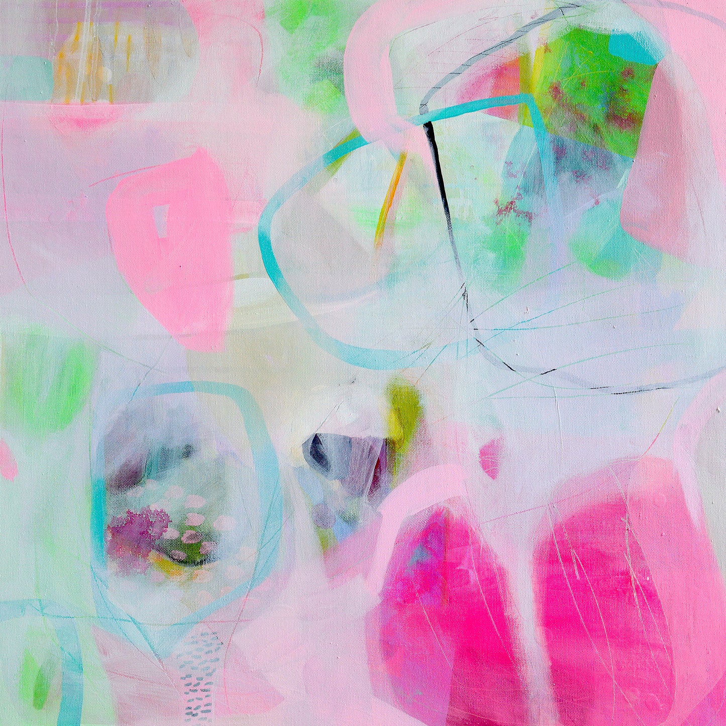 Pink Abstract Art Giclee Print on Stretched Canvas or Fine Art Paper - IL22