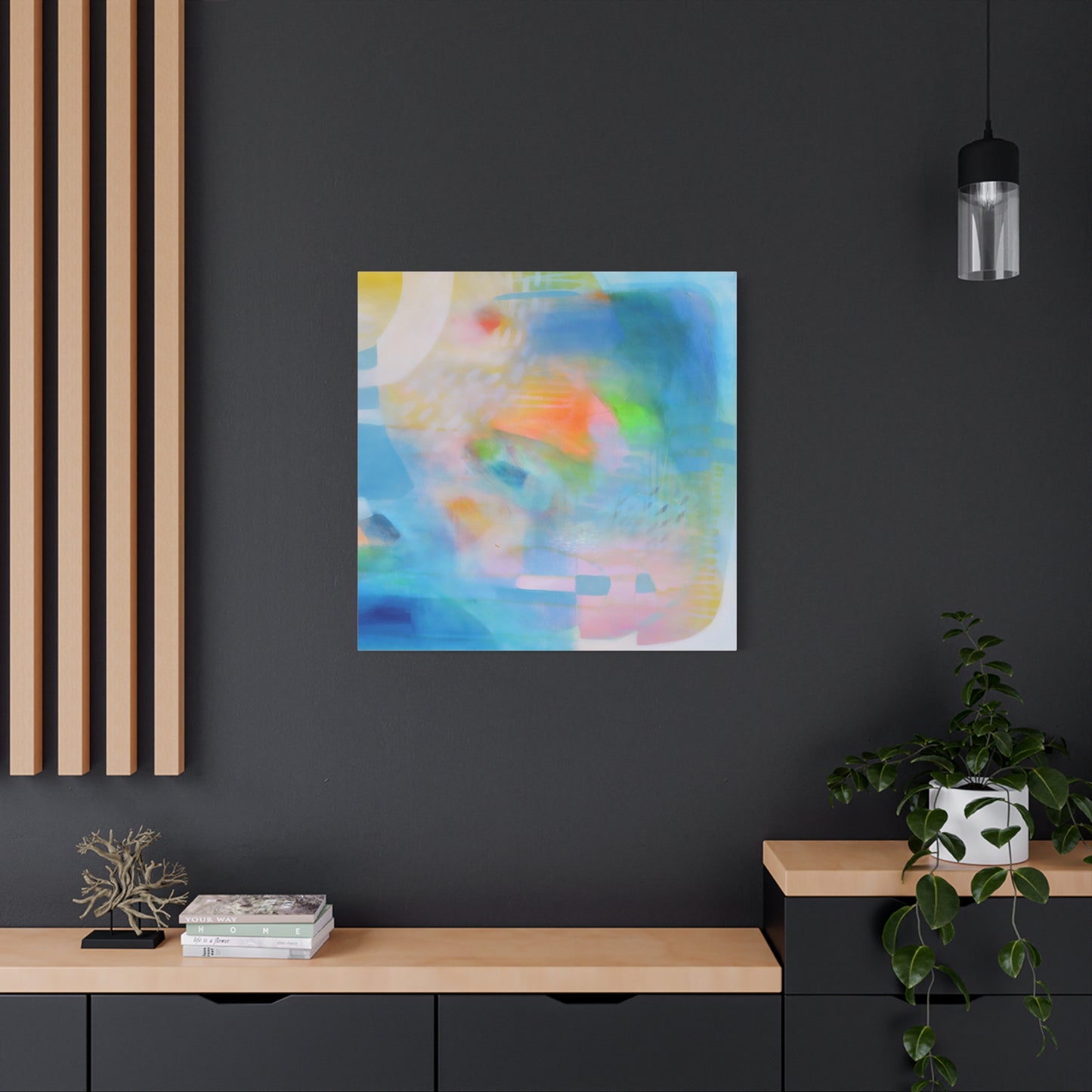 Blue Abstract Canvas Art Print
