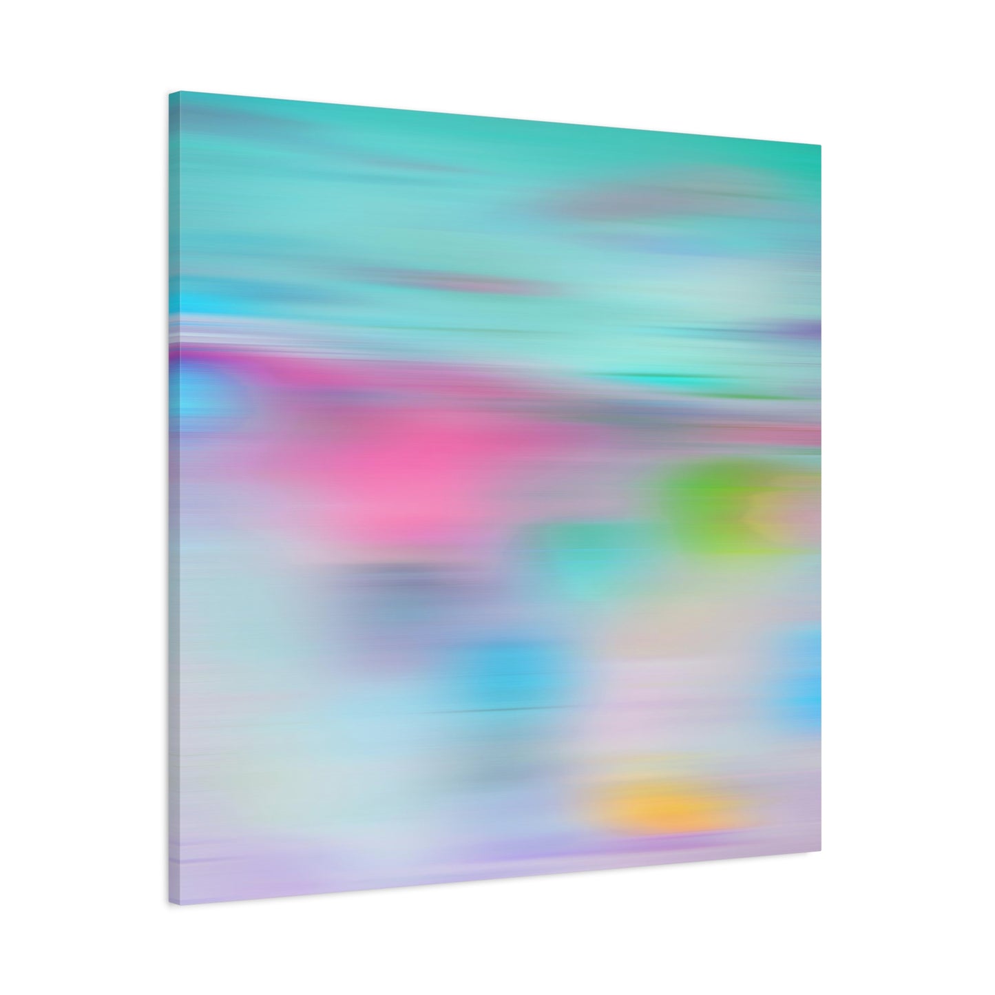 Pink Blue Abstract Landscape Canvas