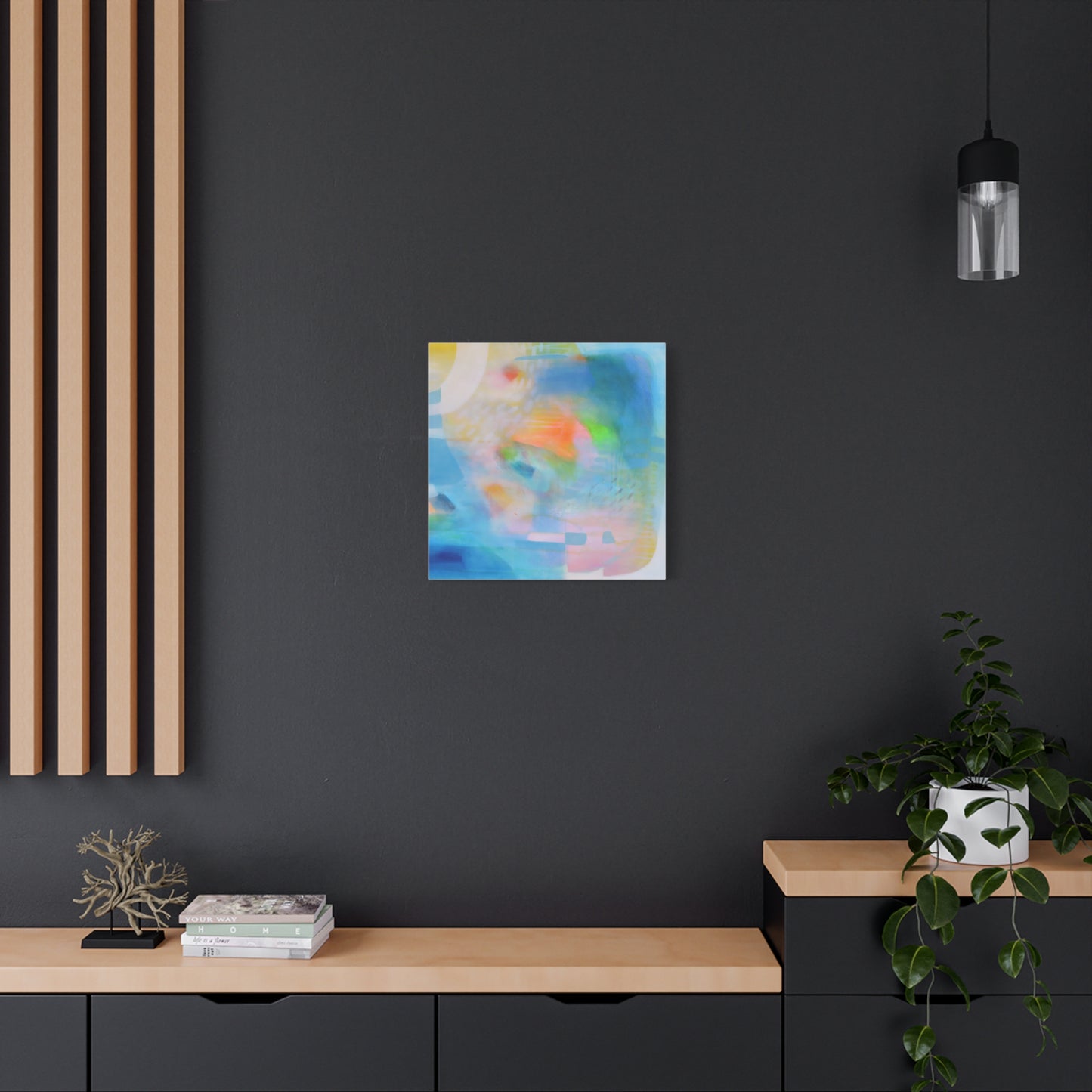 Blue Abstract Canvas Art Print