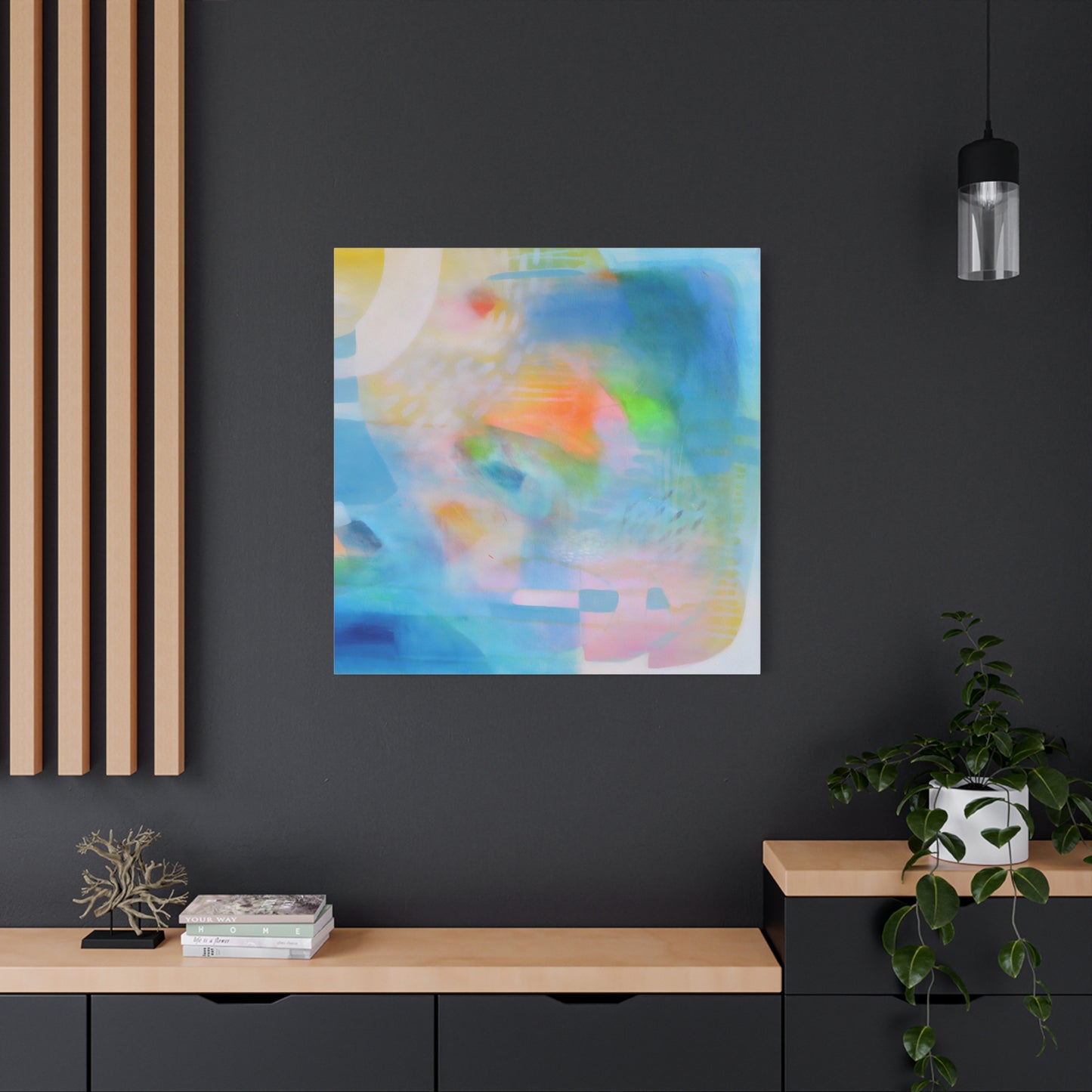 Blue Abstract Canvas Art Print