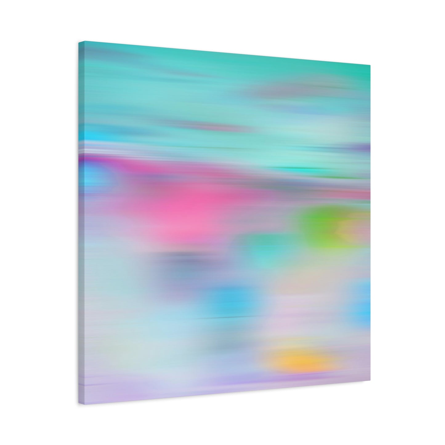 Pink Blue Abstract Landscape Canvas