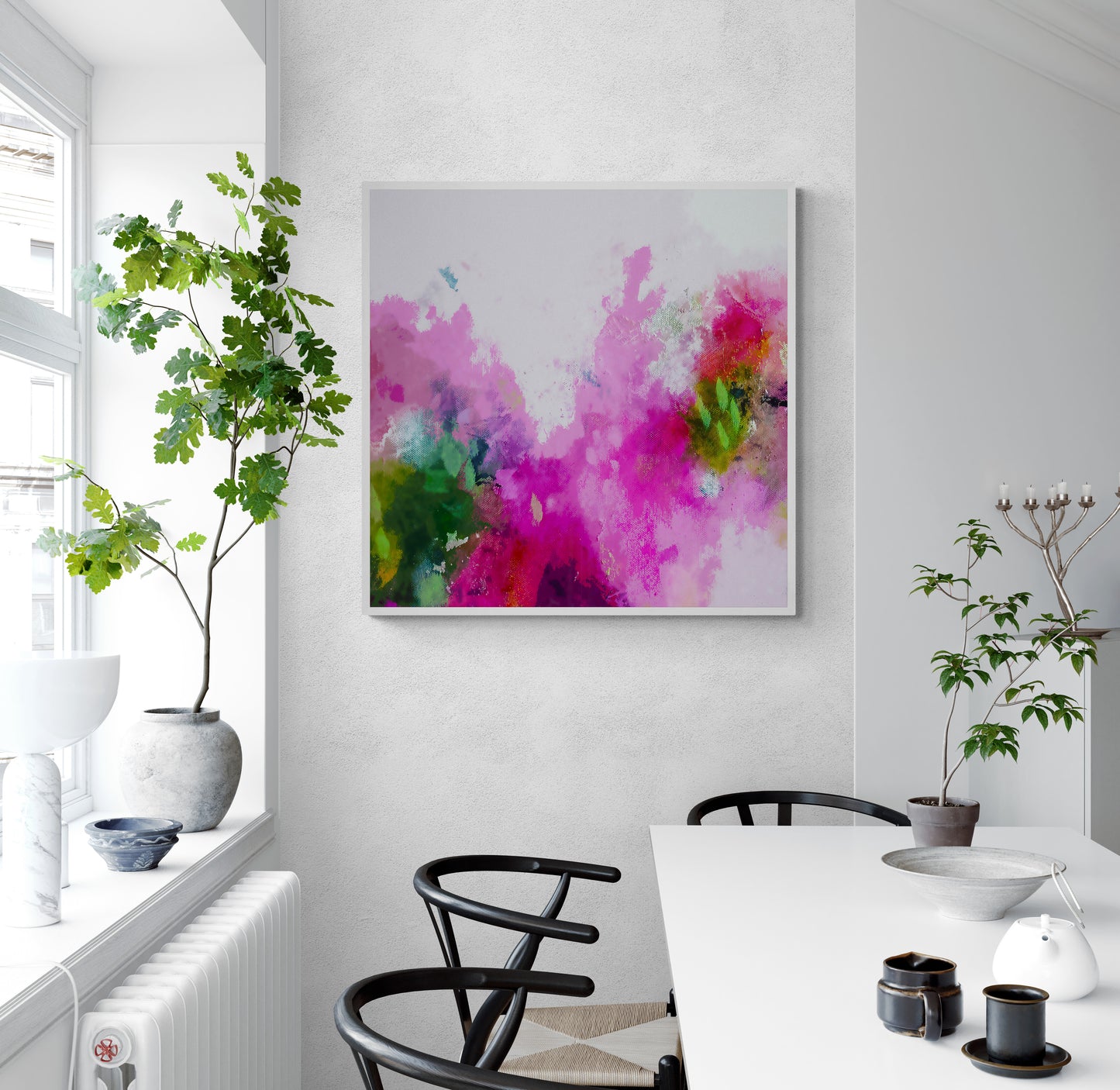 Pink Abstract Art Giclee Print on Stretched Canvas or Fine Art Paper - Various Sizes
