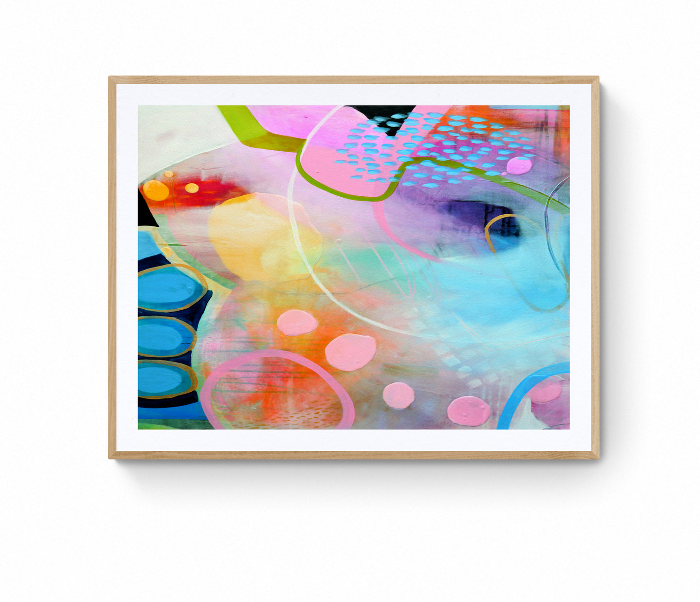 Large Bold Abstract Art Print on Stretched Canvas or Fine Art Paper - Various Sizes